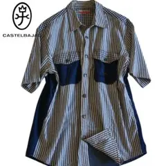 【CASTELBAJAC】半袖シャツ　デニム　ストライプ　４★のサムネイル