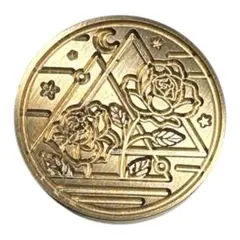 シーリングスタンプヘッド バラ 三角 月星 約2.5cm 真鍮 封蝋スタンプ