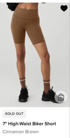 alo 7" High-Waist Biker Short シナモンブラウン