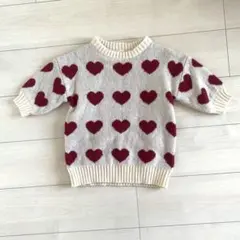 apres les cours ハート柄 ニットセーター　80cm