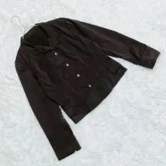 『ヒロコビス』 (9) テーラードハーフジャケット ストライプ 銀ボタン 春秋