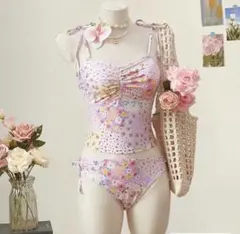 フラワープリント セパレート水着