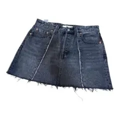リーバイス ダークグレー デニムミニスカート 27