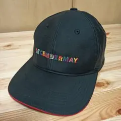DECEMBERMAY レインボー ロゴ キャップ マジックテープ ブラックのサムネイル