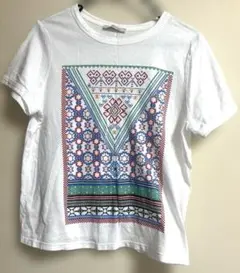 ZARA TRAFALUC 半袖Tシャツ ホワイト 幾何学模様のサムネイル