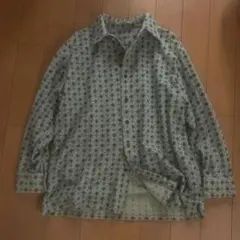 80s 70s ウールシャツ 襟芯 古着系 archive