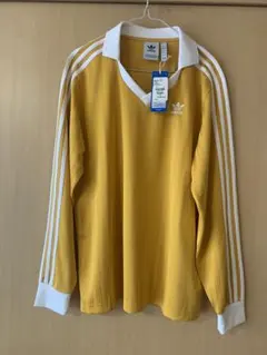 アディダスオリジナルス　アディカラー　ピケ　サッカー　長袖シャツ　イエロー　L