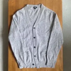 値下げ　ユニクロ　カーディガン　メンズ　L グレー