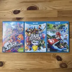 【Wii Uパーティー3本セット】スマブラ／マリカ／スプラ Wii U