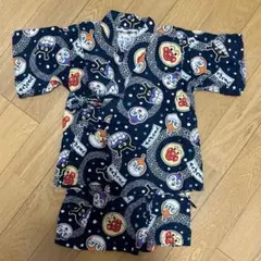アンパンマン 甚平 80cm ネイビー 和風 半袖