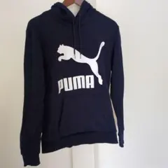 PUMA ネイビー フード付きパーカー