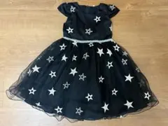 キッズ　ドレス　黒　星柄　130 140 発表会　パーティ　ハロウィン等