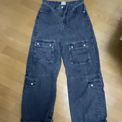 W.W.G フーズフーギャラリー　ブラックデニムパンツ　カーゴパンツのサムネイル