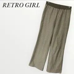 RETRO GIRL 千鳥格子 ワイドパンツ 美脚 フレアパンツ レトロ Fのサムネイル