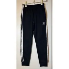 adidas 3本ライン ブラック ジョガーパンツ XS アディダス 黒