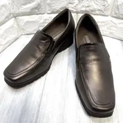 未使用級⭐️ペダラ レザー スリッポン 23 4E ブラウン 通勤 コンフォート