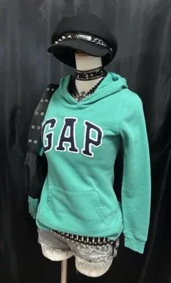 GAP ターコイズ フード付きパーカー