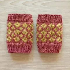 No.181 婦人サイズウール100%あったかリストウォーマー♪