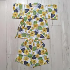 petit main ひまわり柄 甚平 110サイズ