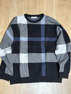 THE SHOP TK チェック柄 ニットセーターMサイズ