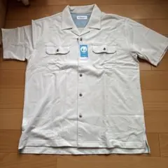 新品　前開き半袖シャツ　ゴールデンベア ベージュ L Lのサムネイル