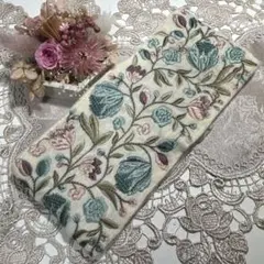 新入荷♡大人気ベルベットチューリップ柄インド刺繍リボン1m