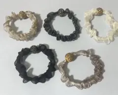 【新品】シフォンフリルヘアゴムセット 5個