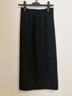 GU ロングスカート スリット入り ブラック