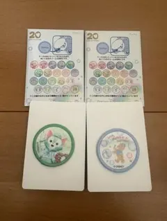 ディズニーシー 20周年 ワッペン 2個セット
