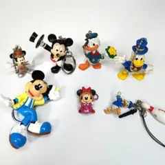 ディズニー ミッキーマウス＆ミニーマウス＆ドナルドダック ストラップ 7個セット