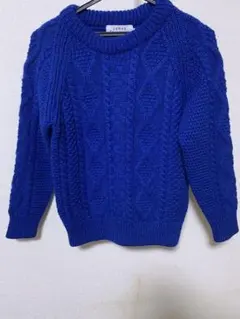 【新品】James Charlotteジェイムスシャルロット 青 ケーブルニット