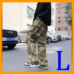 迷彩 カーゴパンツ メンズ ボトムス ミリタリー ワイド 軍パン ユニセックス