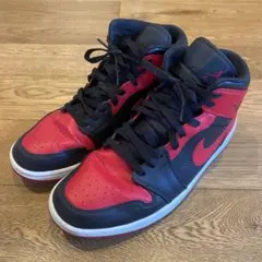 NIKE Air Jordan 1 Mid 28cm 赤黒