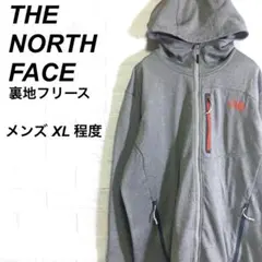 ○ノースフェイス ジップアップ パーカー ジャケット 裏地フリース グレー XL