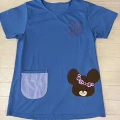 くまのがっこう　保育士エプロン　ドライメッシュチュニック