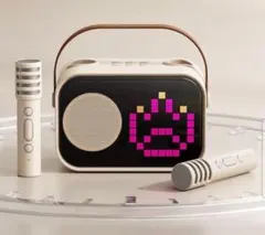 カラオケセット ワイヤレスマイク2本付きスピーカーセットBluetooth対応