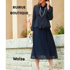 ルイルエブティック　ネイビー　レース ワンピース＋ジャケット М セットアップ