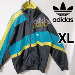 アディダス マルチカラー ファイヤーバードジャージ XL ブラック/ターコイズ
