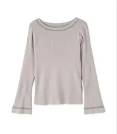 NATURAL BEAUTY BASIC シアーラインフレアカフスニット