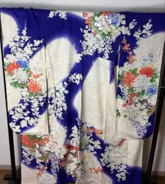振袖　正絹　花柄　暈し　梅　草花　RT4のサムネイル