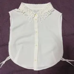 ホワイト レース襟 つけ襟 フリーサイズ