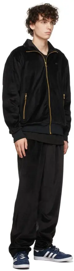 Adidas アディダス オリジナルス セットアップ ベロア　ジャージ 黒 金