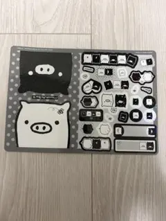 サンエックス　ジャンボシールダス　モノクロブー