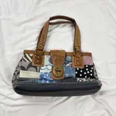 正規品 COACH コーチ パッチワーク ターンロック バッグ 10816 - メルカリ