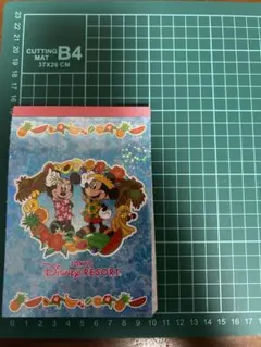 ディズニー　ミッキー&ミニー　メモ帳　キラキラ　平成レトロ