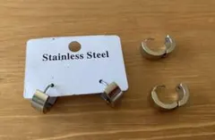 ステンレス　両耳用ピアス　シルバー　特大　セール中