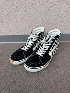 Vans チェッカーパターン ハイカットスニーカー