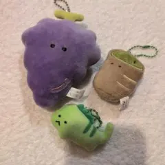 【つぶらな瞳】シリーズ ぬいぐるみキーホルダー 3点セット
