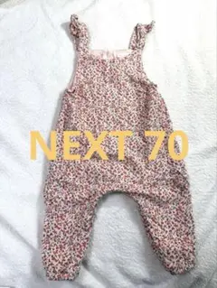 next baby 花柄オーバーオール　秋冬　コーデュロイ　70