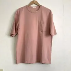 GU ジーユー　ピンク　Tシャツ　メンズ　Ｌサイズ　ポケット有り